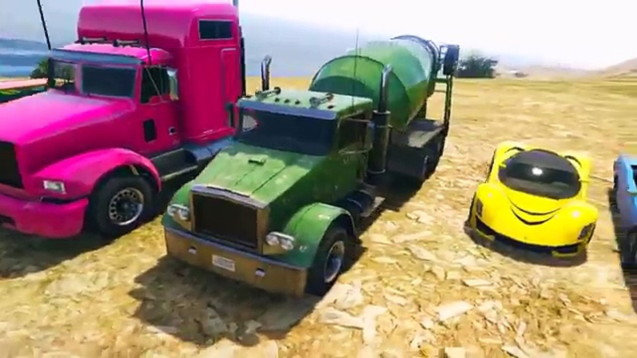 Cartoons about cars - Long Colored Cars with Spider Man Kids Cartoon with Cars