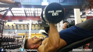 Hodgetwins Lifting Heavy Chest and Arms Workout @hodgetwins