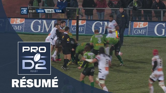 PRO D2 - Résumé Montauban-Vannes: 36-13 - J16 - Saison 2016/2017