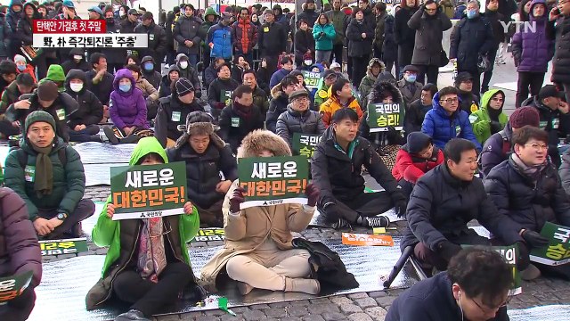 야 3당 빨리 탄핵 판결 ...'즉각 퇴진' 두고 이견 / YTN (Yes! Top News)