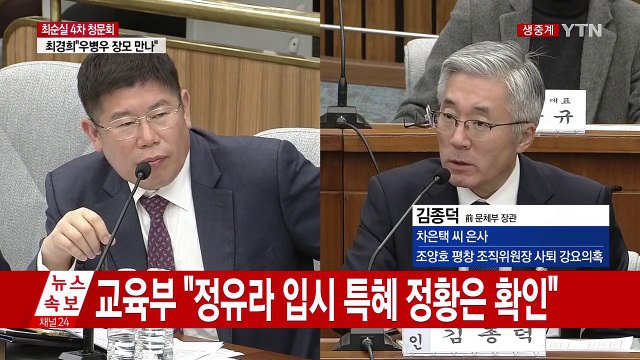 [청문회 영상] 김종덕 블랙리스트 관련 靑 지시 없었다 / YTN (Yes! Top News)