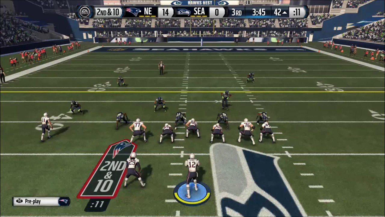 TD Gronkowski vs Seattle Madden NFL 16
