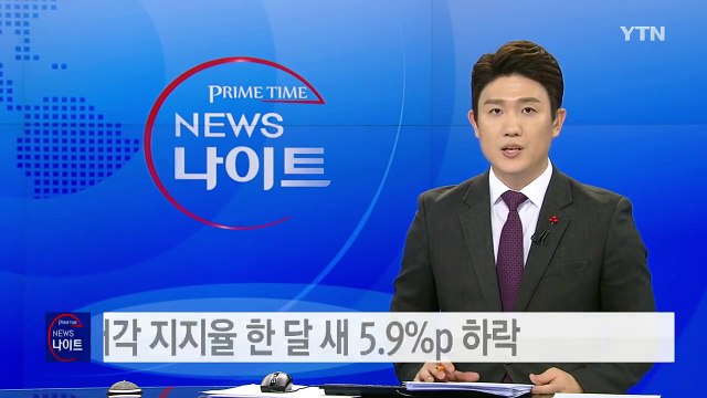 日 아베 내각 지지율 한 달 새 5.9%p 하락 / YTN (Yes! Top News)
