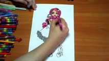 Monster High New Coloring Pages for Kids Colors Draculaura Coloring colored markers felt pens