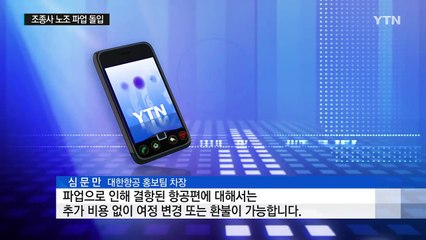 조종사 파업 돌입...대한항공 연말까지 148편 결항 / YTN (Yes! Top News)