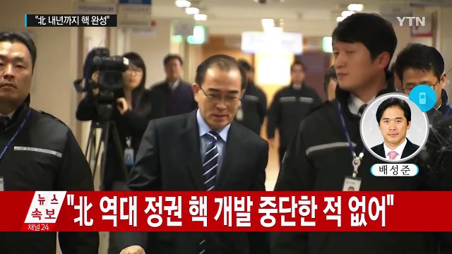 태영호 김정은 2017년까지 핵 완성 위해 시간표 마련 / YTN (Yes! Top News)