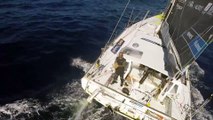 No need for a drone when you sail alone around the globe with Vendée Globe Race. Just use a kite !