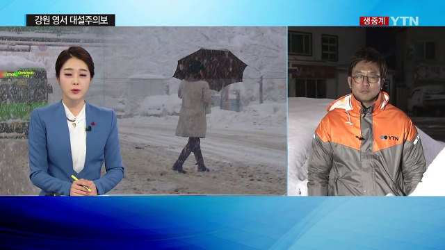 강원 산간·영서 대설주의보...최고 30cm 눈 / YTN (Yes! Top News)