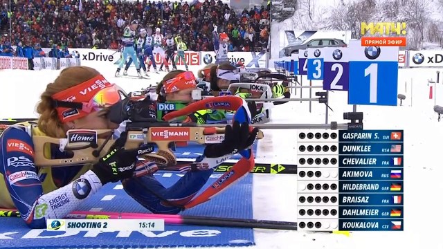 БИАТЛОН 08.01.2017. МАСС-СТАРТ ЖЕНЩИНЫ. КУБОК МИРА 2016-2017