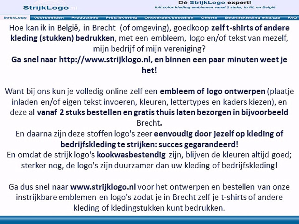 Zelf kleding bedrukken Brecht