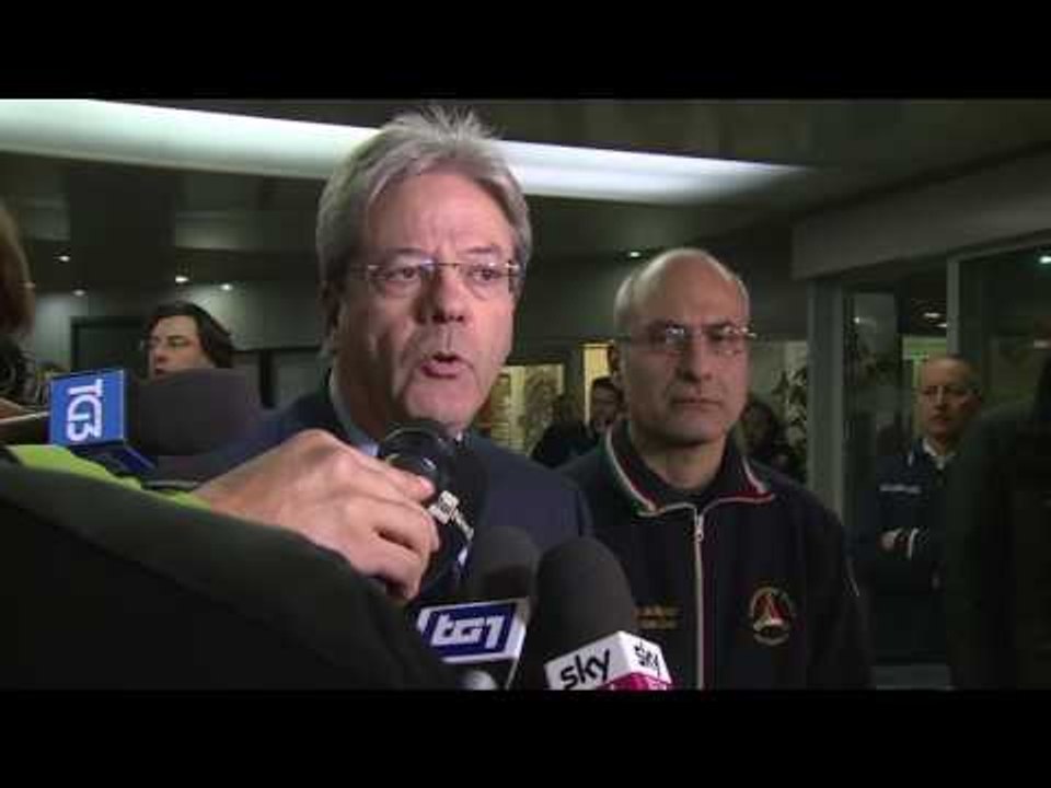 Roma - Emergenza maltempo, Gentiloni alla Protezione Civile (07.01.17)