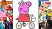 Peppa Pig Coloring Pages and Bitsy Spider Nursery Rhymes for Kids! Peppa Pig Bycicle Ride!