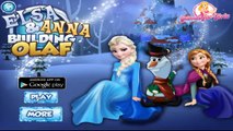Elsa and Anna Building Olaf Disney Frozen Game Frozen Princess Gameplay
