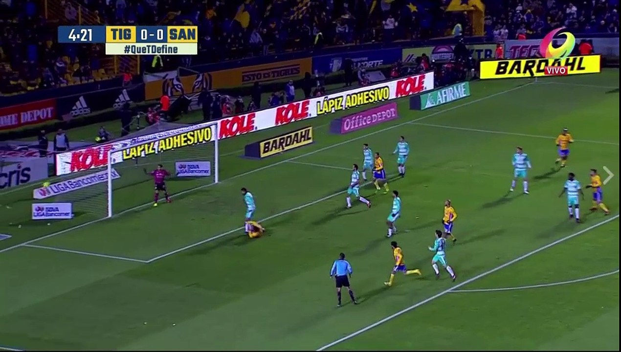 Resumen del PartidoTigres 0 - 0 Santos Jornada 1 del Clausura 2017