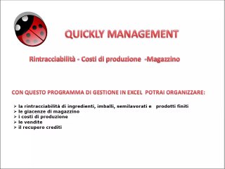 Programma di gestione tracciabilita rintracciabilita acquisti produzione magazzino vendite