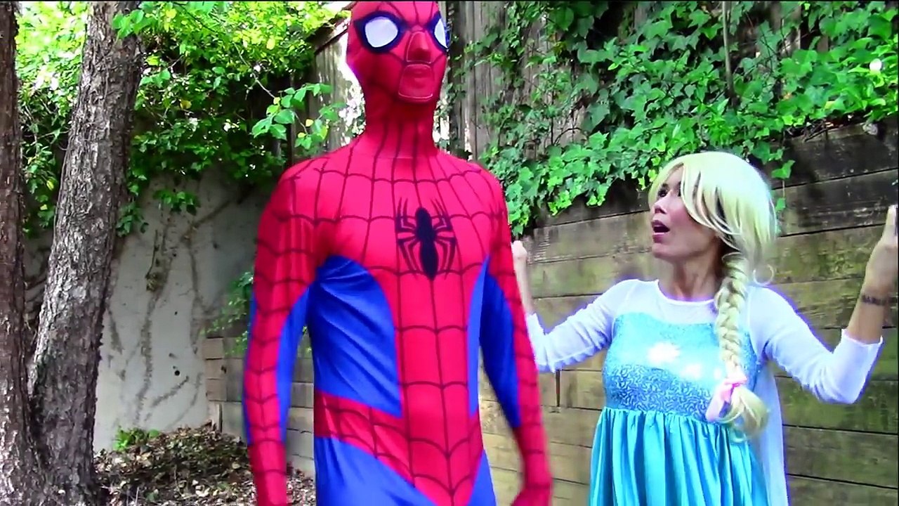 Snow White House fire! Frozen Elsa save day w/ spiderman, frozen anna, maleficent, elsa baby & more
