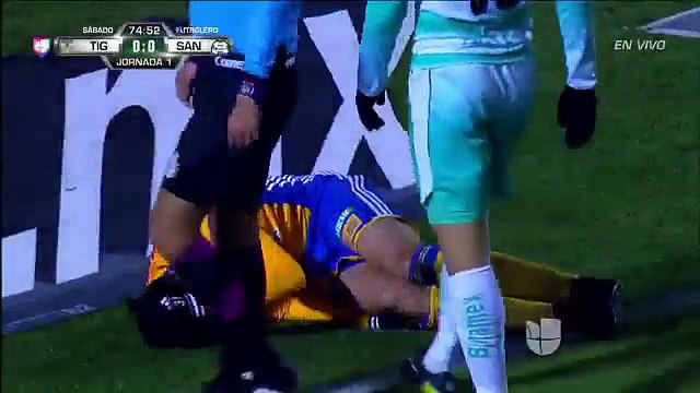 Tigres UANL vs Santos Laguna (0-0) Highlights - Clausura 2017 Liga MX - 07012017 [HD]