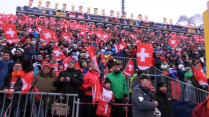 Réaction en image d'Alexis Pinturault après son incroyable victoire à Adelboden