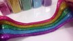 Learn Colors Slime Numbers Counting Rainbow Colors String Glitter Slime Foam Clay