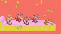 Five Little Monkeys Jumping On The Bed - Childrens Song/Nursery Rhyme for Babies, Toddlers & Kids.