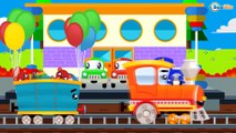 Dessin animé pour les bébés - Le Train, Voiture de Course et Camion - La Voiture Pour Enfants