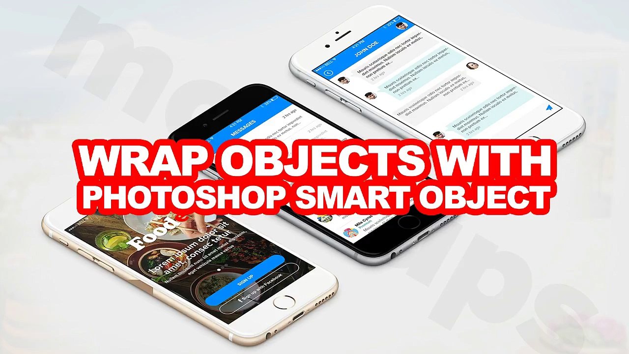 How to wrap objects with photoshop smart object