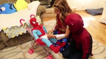 BABY Frozen Elsa With Poop Bad BABY SPIDERMAN vs JOKER Prank Wonder Woman Superman Spidergirl