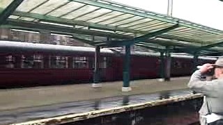 The 60103 'Flying Scotsman' in The Hadrian arriving at the Carlisle.