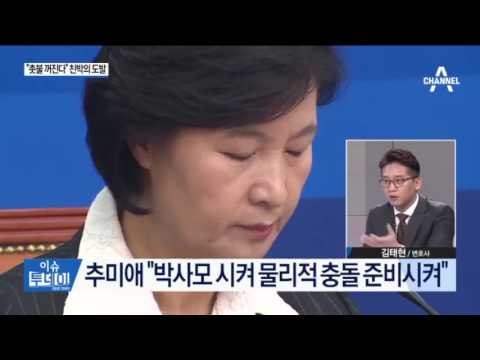 추미애, 박근혜 대통령 계엄령 준비하고 있다는 정보