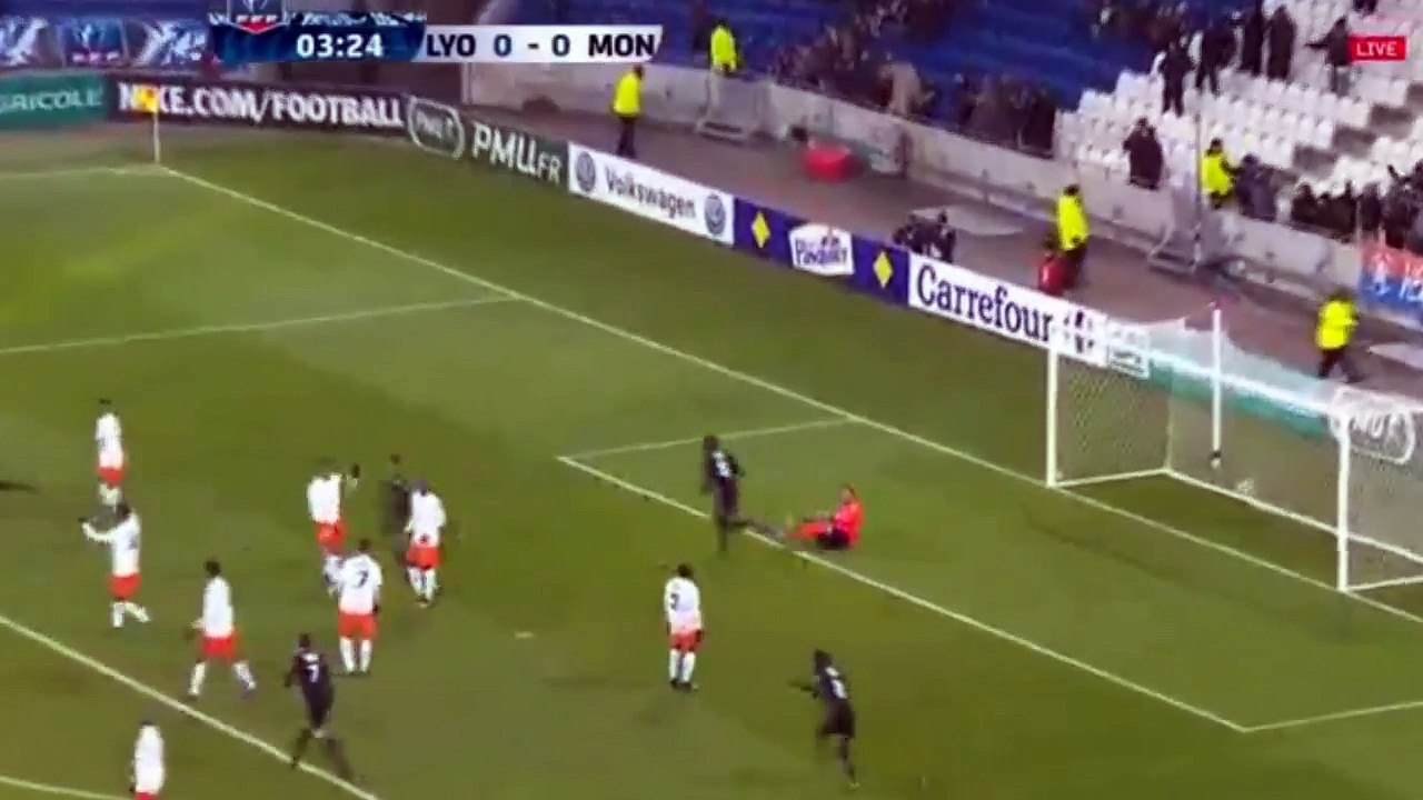 Alexandre Lacazette Goal - Olympique Lyon 1-0 Montpellier HSC (Coupe de la France)  08-01-2017 (HD)