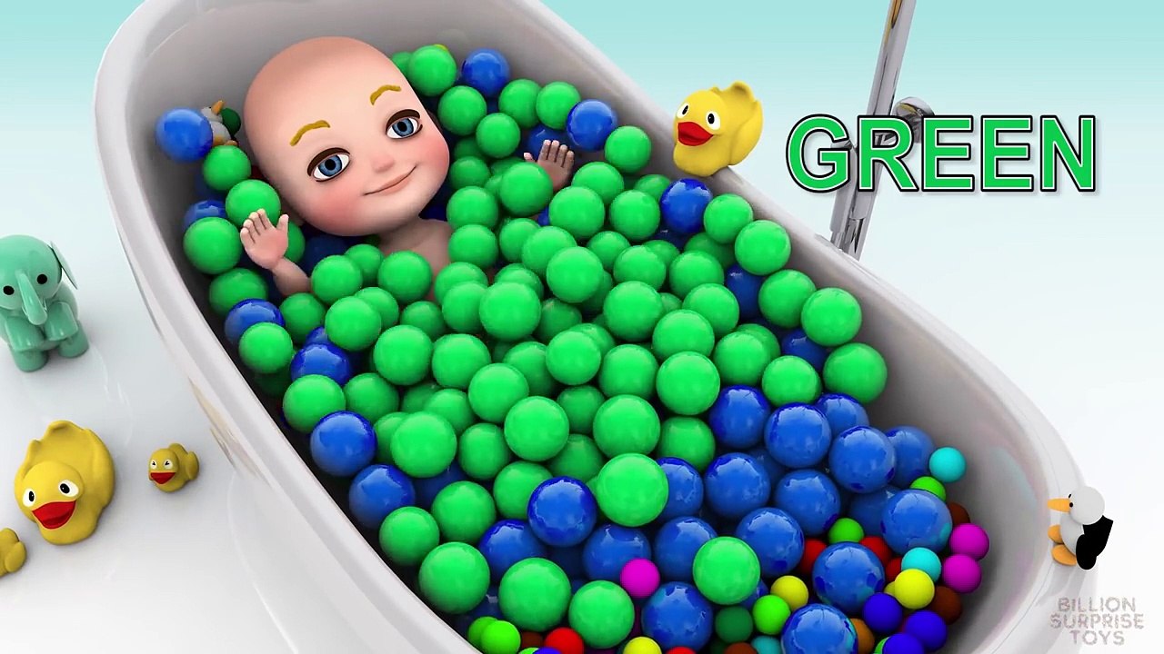 3D Baby doll bath time Play Learn colors İ - Teach colours for kids Children Toddlers Part 2