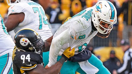 Lawrence Timmons sacks Matt Moore on back-to-back plays