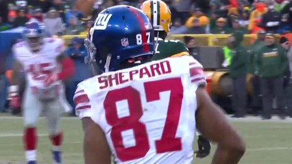 Eli Manning hits Sterling Shepard for 26 yards