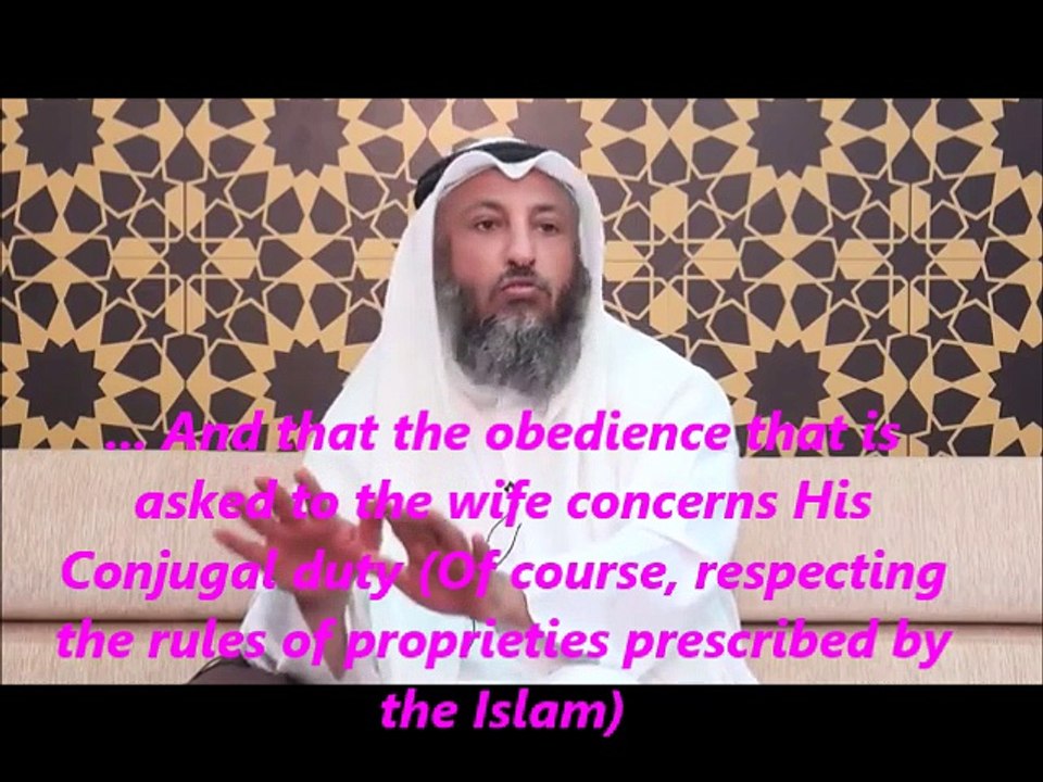 does housewife have to do housework at home - No (according to the large majority of Scholars) islam - cheikh Othman el khamis - English