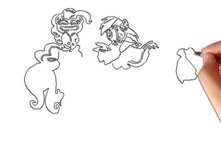 How to draw MLP Teen Titans transformation Coloring Book page - Kiddie Toy