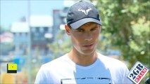 Rafael Nadal and Kei Nishikori Interview ahead of the Fast4 Tennis in Sydney. 9-01-2017