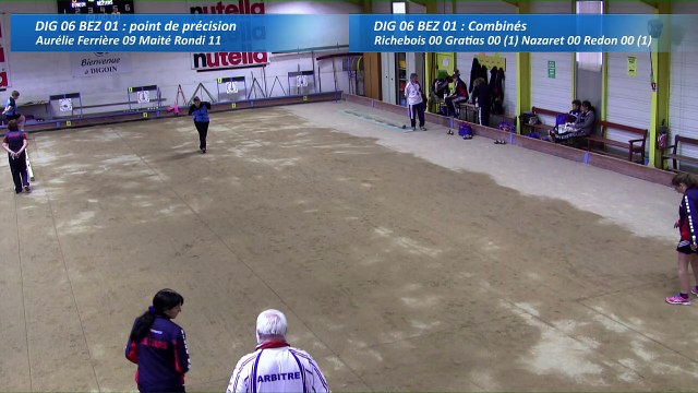 Second tour, point de précision, Digoin contre Fontaine, Club Elite Féminin, J7, Sport Boules, saison 2016-2017