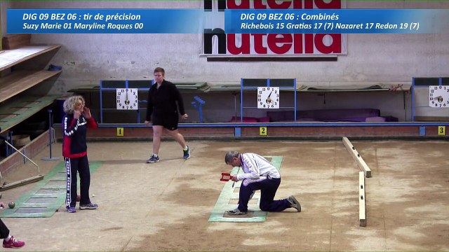 Second tour, second tir de précision, Digoin contre Fontaine, Club Elite Féminin, J7, Sport Boules, saison 2016-2017
