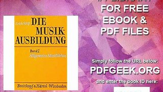 Die Musikausbildung, Bd.1, Allgemeine Musiklehre