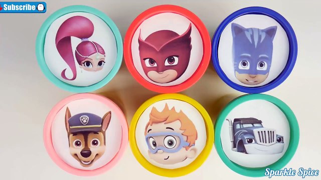 Learn Colors PJ MASKS Shimmer and Shine, Paw Patrol Play Doh Surprise Peppa Pig English Episode Game