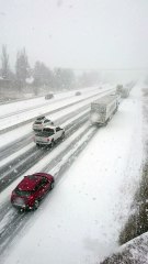 Highway 401 Pile-Up Filmed from Overpass