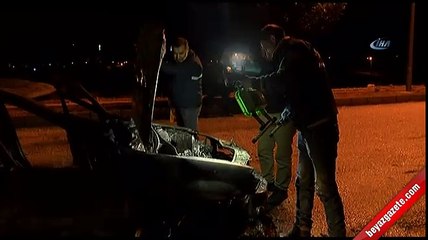 Adana’da taksiciyi dövüp, daha sonra aracını yaktılar