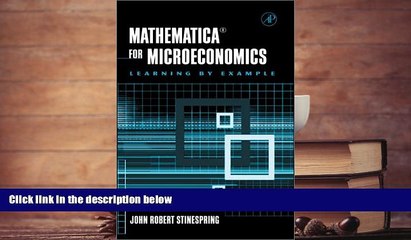 Read  Mathematica for Microeconomics  Ebook READ Ebook