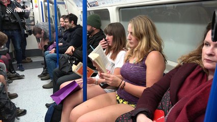 More footage from 'No Trousers on the Tube Day'