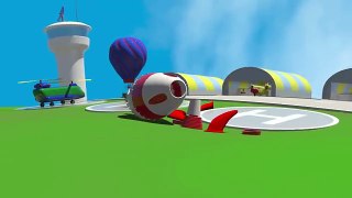 JET ROCKET Cartoon - Learn Numbers 1-9 at the 3D Airport - Construction Game 7