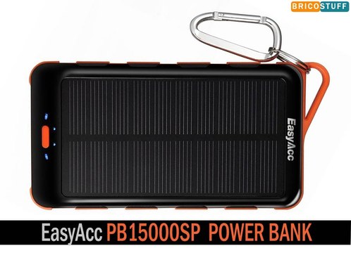 Accumulateur Chargeur Power Bank solaire USB x2 EasyAcc PB15000SP 15000mAh