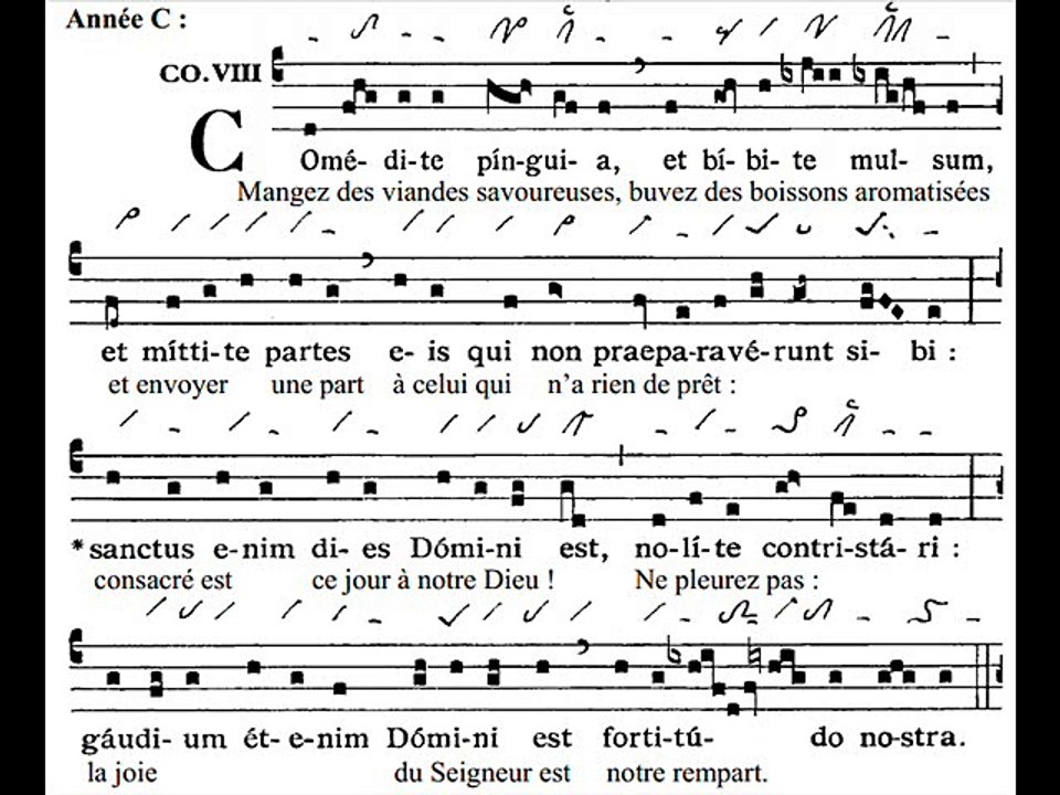 Communio Comedite pinguia, Dominica III TpA (3 TO)