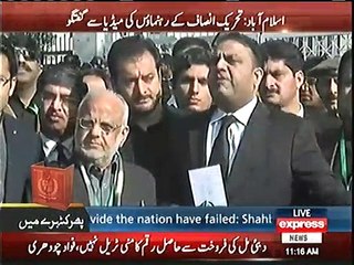 Fawad Chohdry talks to media after the hearing of Panama Leaks case today.