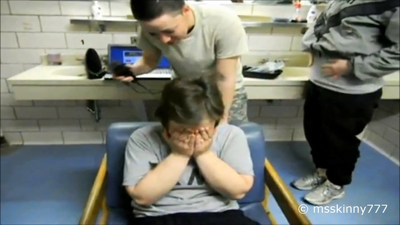 Army girl buzzcut