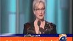 Well-known Hollywood actress Meryl Streep during the Golden Globe Awards